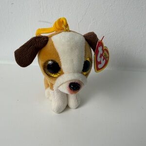 Ty Beanie Boos “Hugo” Dog Clip Plush With Original Tags Toy Collectable